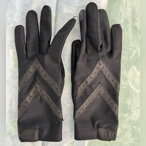 Black IsoToner Nylon Spandex Driving Gloves